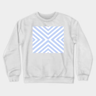 Abstract triangles geometric pattern - blue and white. Crewneck Sweatshirt